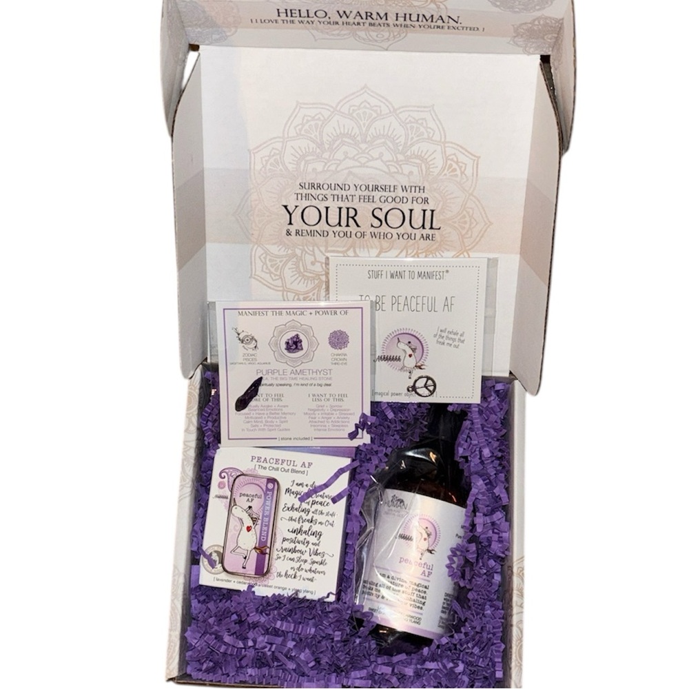 Warm Human Peaceful AF manifest gift box set Mother’s Day!